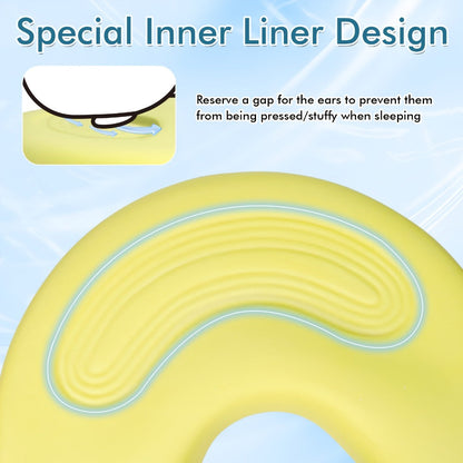 Cervical Pillow C-Shaped Neck Support Side Back Sleepers for Entryways, Bedrooms and Living Spaces