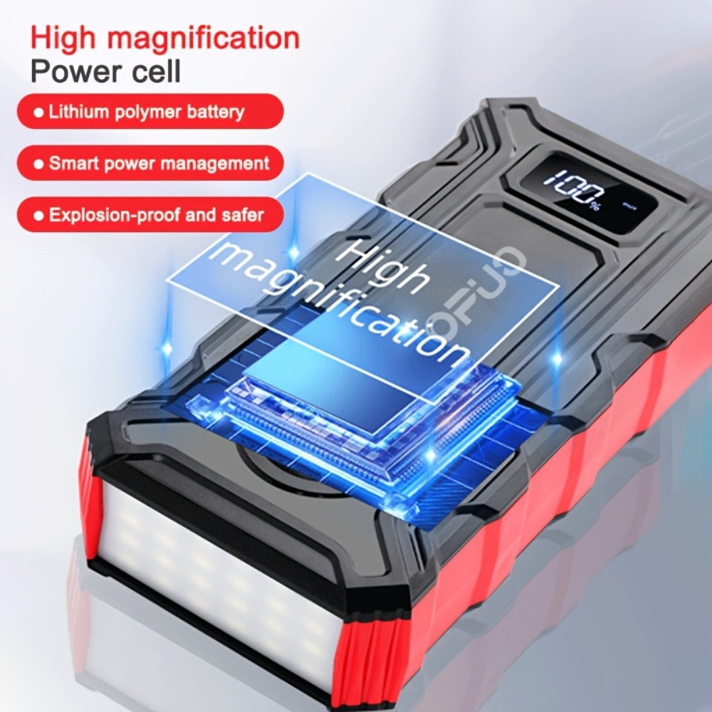 Red or Green Jump Starter with Digital Battery Display and Smart-Clip or Straight-Clip Cable Options