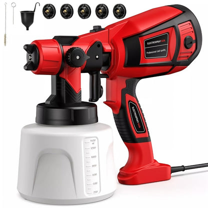 HVLP Paint Sprayer Electric Spray Gun with 3 Spray Patterns & 27oz Container, Cordless Airless Sprayer for House Painting