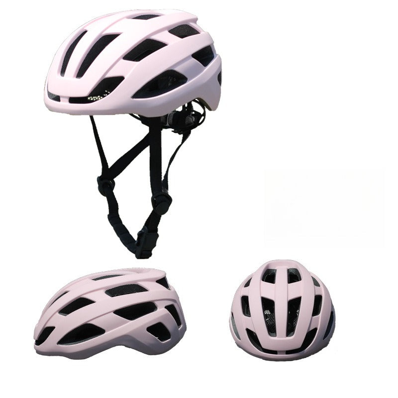 Bike Helmet Breathable with Night Warning Light – Unisex Road & Mountain Cycling Protective Cap | Adjustable Size L (21.26–24”) | Matte