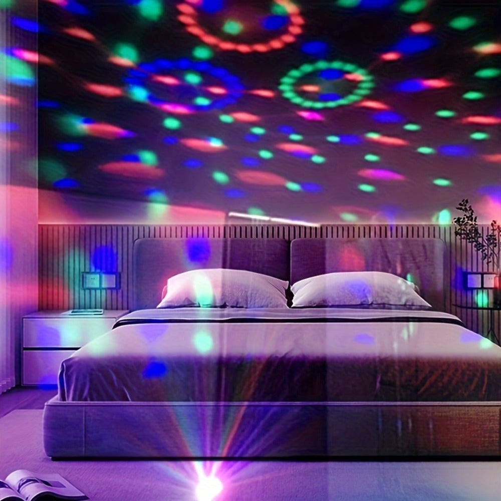 Party Lights Disco Ball Strobe Light Remote Control DJ Lighting Music Sync Rotating Effect for Entryways, Bedrooms and Living Spaces