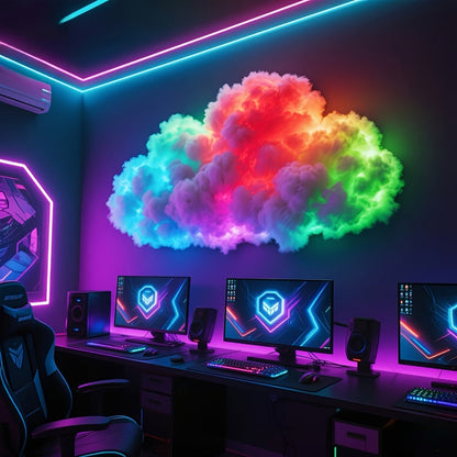 Cloud Night Light 3D RGB, DIY Thunder Cloud Lamp with Music Sync & Color Changing LED, USB Powered