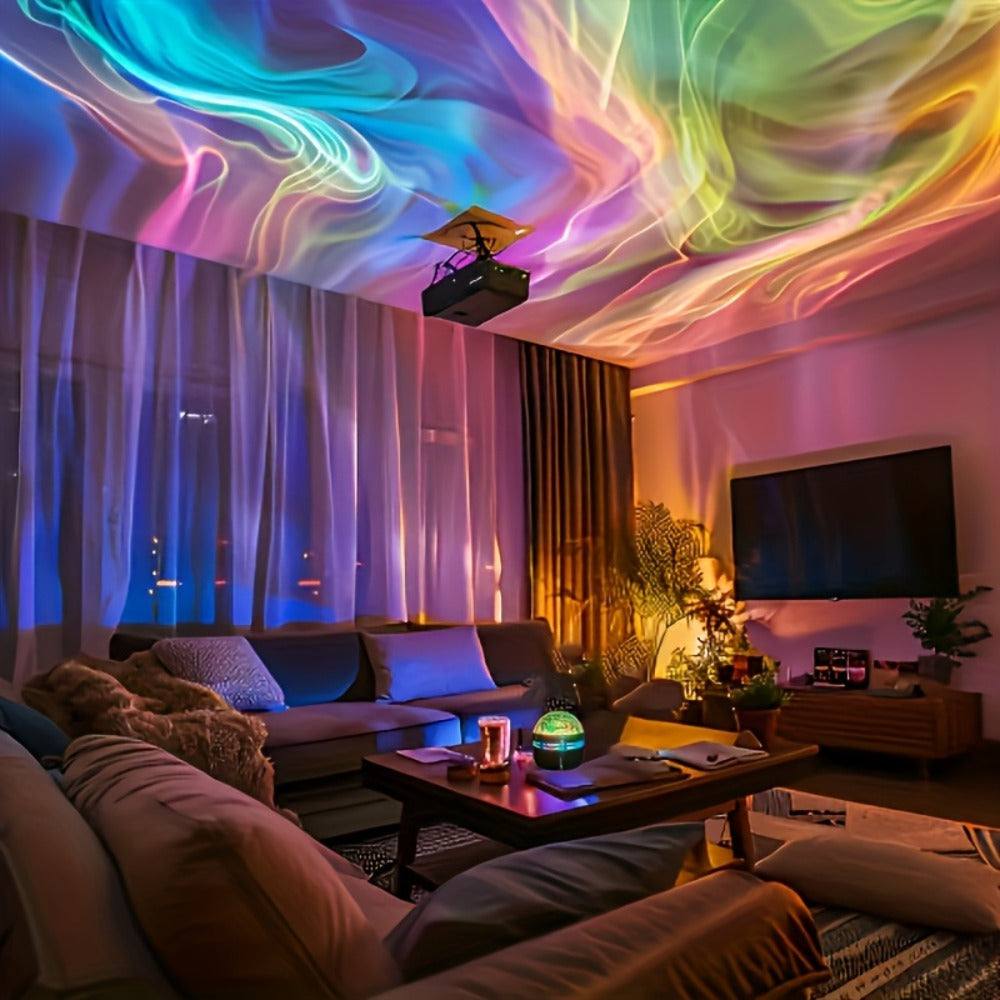 Aurora Borealis Star Projector with Remote, 7 Lighting Effects Galaxy LED Night Light for Bedroom
