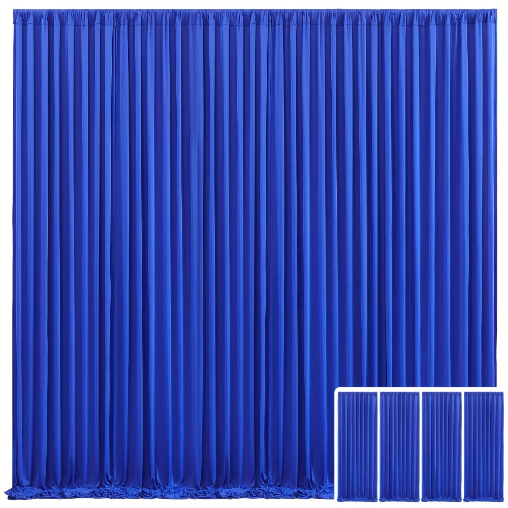 Backdrop Curtains 4 Pack 59x118 Inch, Wrinkle-Resistant Non-Transparent Party Decoration Fabric with Pole Pocket