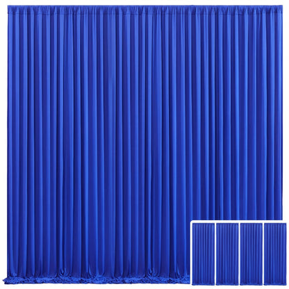 Backdrop Curtains 4 Pack 59x118 Inch, Wrinkle-Resistant Non-Transparent Party Decoration Fabric with Pole Pocket