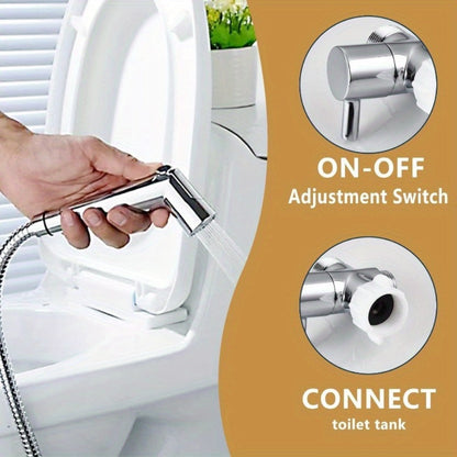 Toilet T-Adapter Diverter Valve with Shutoff – 304 Stainless Steel G7/8 American Thread, Chrome Finish