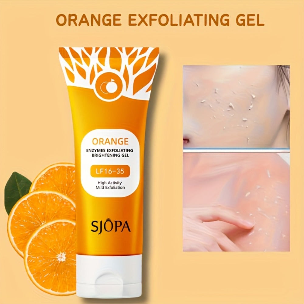 Exfoliating Face Gel 100g - Orange Vitamin C Salicylic Acid Pore Cleansing Physical Exfoliant