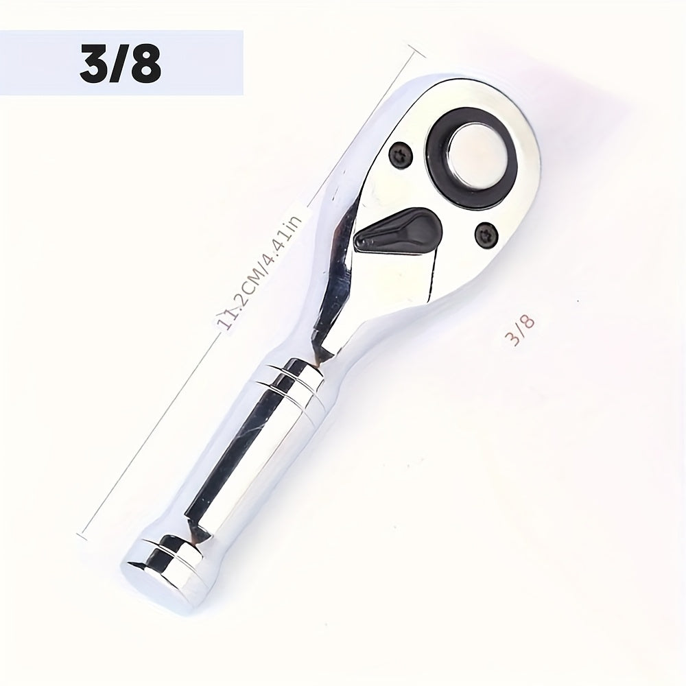 Short-Handle 72-Tooth Ratchet Wrenches in 1/4-, 3/8- or 1/2-Inch Drive with Three Pictured Lengths