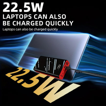 100000mAh Portable Power Bank with Flashlight LED Display Bidirectional Fast Charging Multi-Device USB Charger for Camping Outdoor Emergency