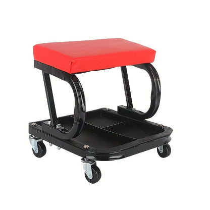 Mechanic Creeper 3-in-1 Z-Shape – 500 lb Capacity Foldable Garage Repair Stool, Lying Sitting Leaning Rolling Creeper with 6 Wheel Rollers