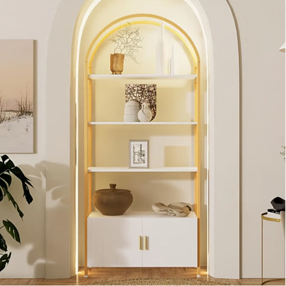 71-Inch Freestanding Bookshelf with Hidden Storage and Multiple Color Options detail image - detail view 10