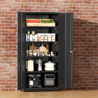 71-Inch Metal Garage Storage Cabinet with Adjustable Shelves detail image - detail view 9