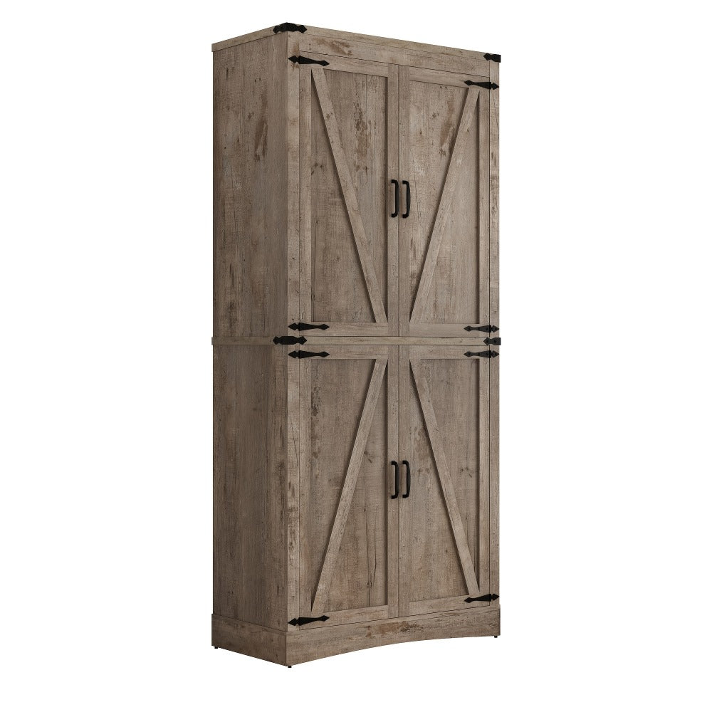 71-Inch Tall Bathroom Storage Cabinet with Adjustable Shelves detail image - detail view 9