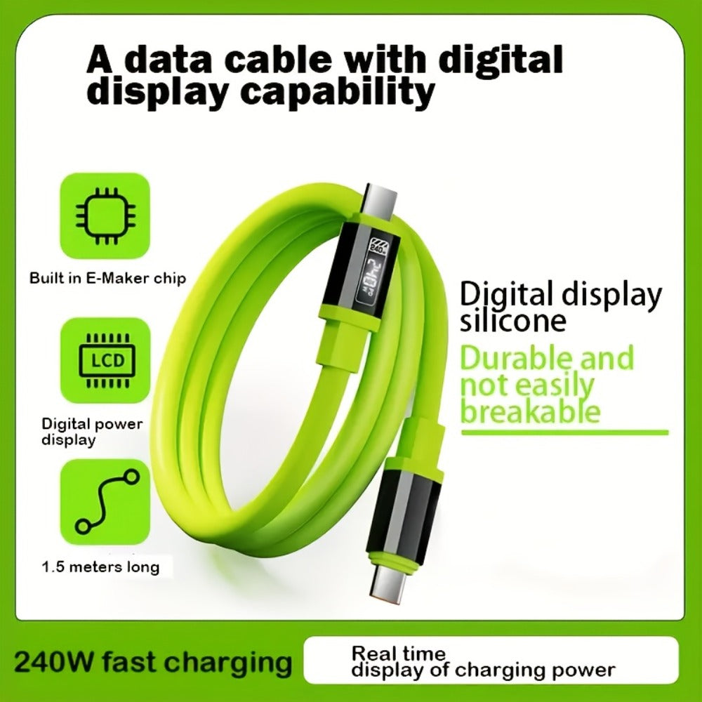 240W USB-C Fast Charging Cable 3/5 Pack 1.5M, Super Fast Charger Cord Compatible with iPhone 15 16