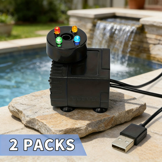 USB Fountain Pump for Aquarium Fish Tank for Garden, Patio and Yard Use, with the Listed Configuration
