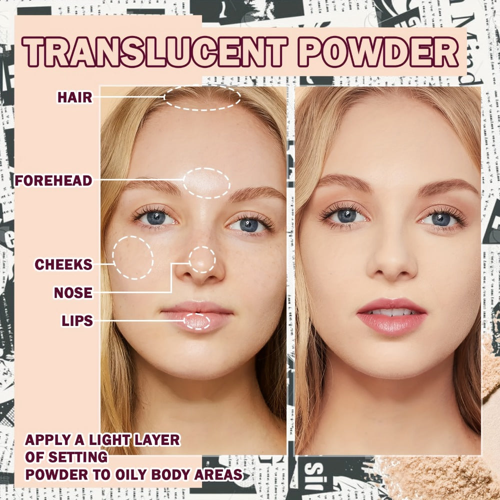 BB Cream Makeup Kit with Loose Setting Powder Brush & Sponge – Full Coverage Waterproof Long-Lasting Hydrating Foundation Set for All Skin