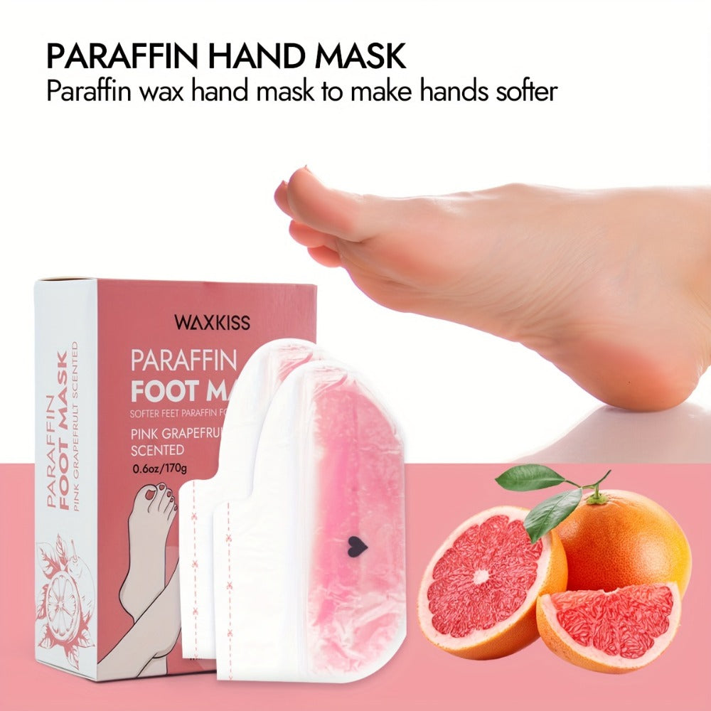 Paraffin Wax Hand & Foot Mask Deep Moisturizing Beauty Treatment – Smooth Soft Skin, Pink Grapefruit & Lavender Scents