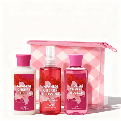 Cherry Blossom Body Mist for Women, Pheromone-Infused Sakura & Rose Fruity Floral Scent, 7- Spray