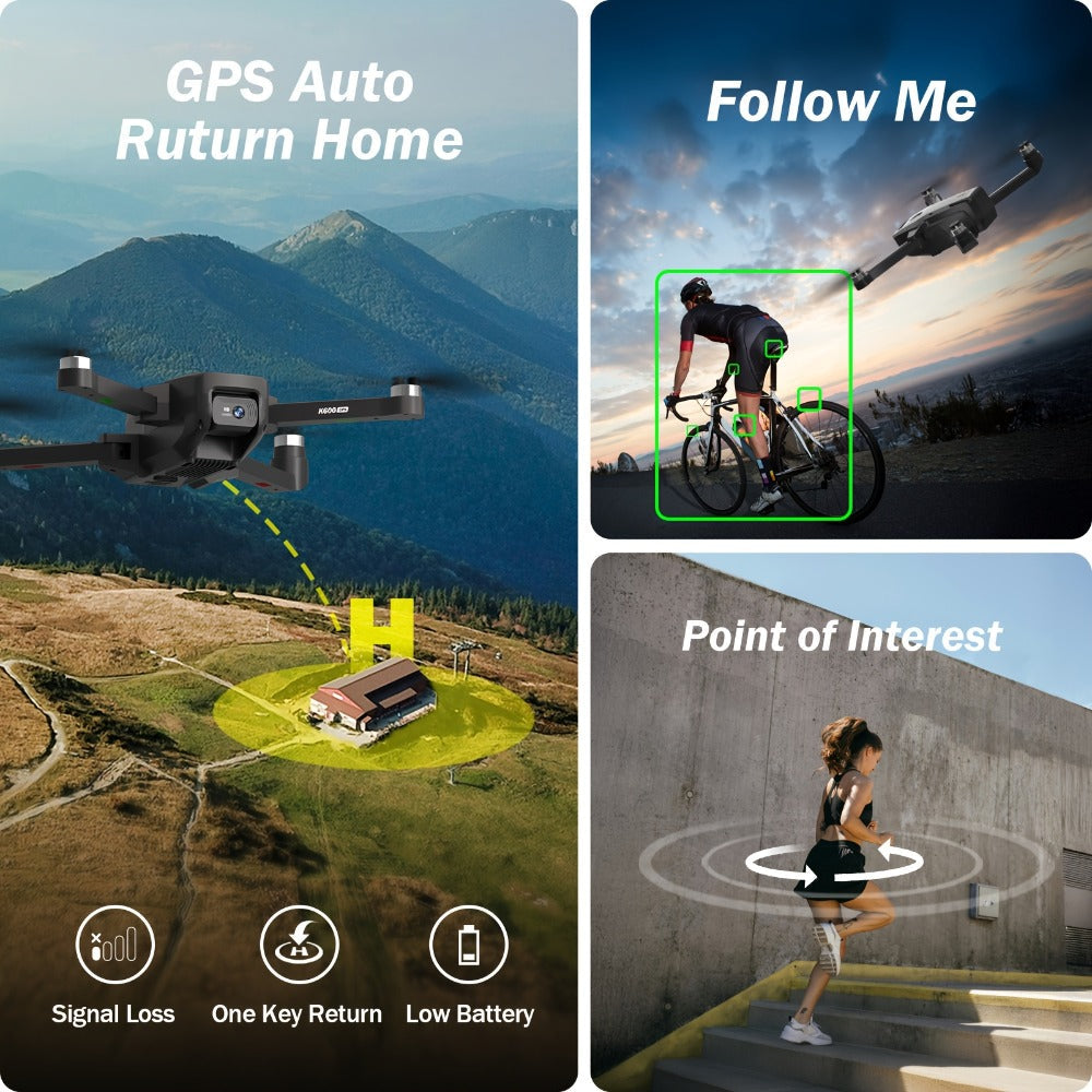 GPS Follow Me Drone Under 250g 4.5 Inch LCD Screen Camera Drone Auto Return with the Listed Color, Size or Set Options for Everyday Use