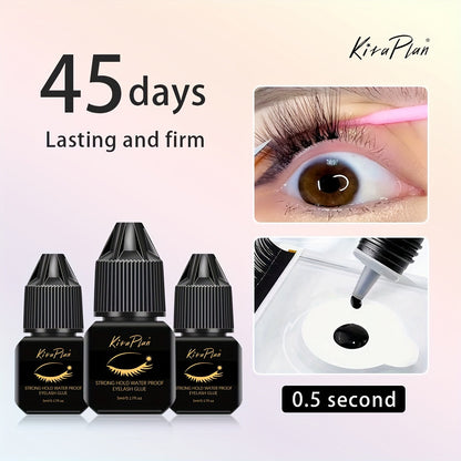 Odorless Lash Extension Glue Quick Dry Black Adhesive for DIY Individual & Cluster Lash Extensions