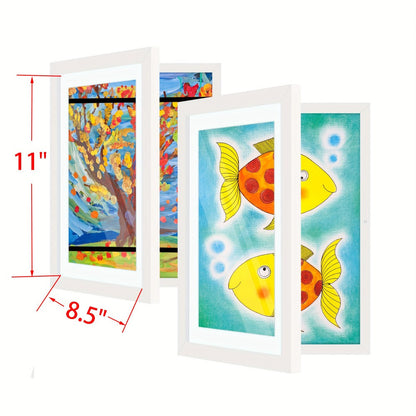 Kids Art Frame Changeable Front-Opening Display, Children Artwork Picture Frame for 8.5x11 & 10x12.5 Drawings
