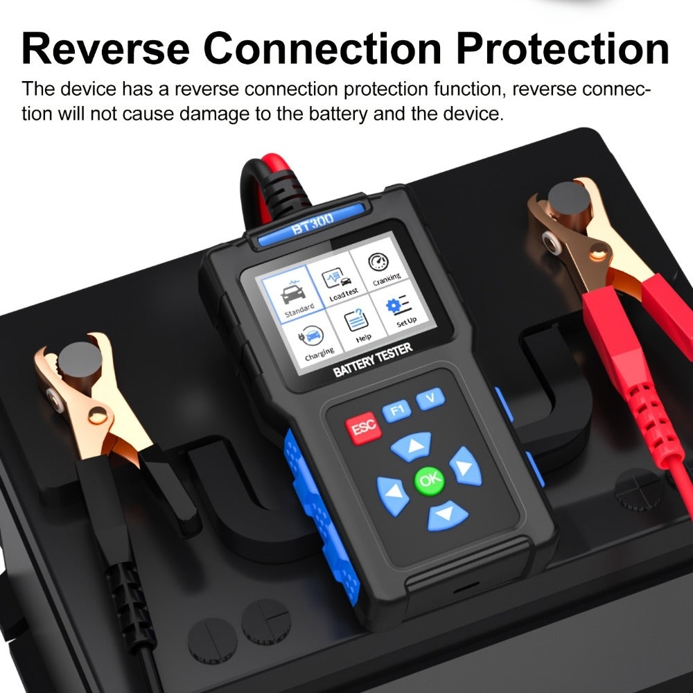 Car Battery Tester 12V 24V 20-2000 CCA Automotive Battery Load Tester and Alternator Tester for AGM GEL Lead-Acid Batteries Multi-Language