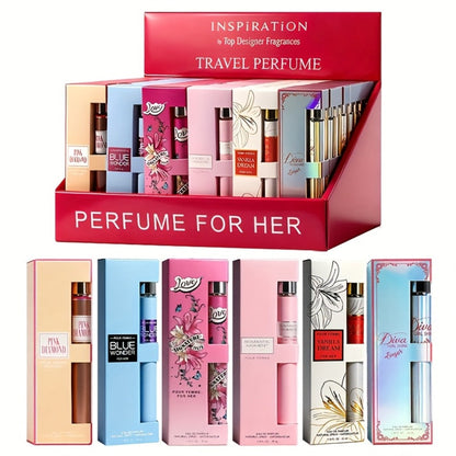 Perfume Gift Set Six 35ml Eau de Parfum Sprays in Individual Boxes and Open Display Carton for Women