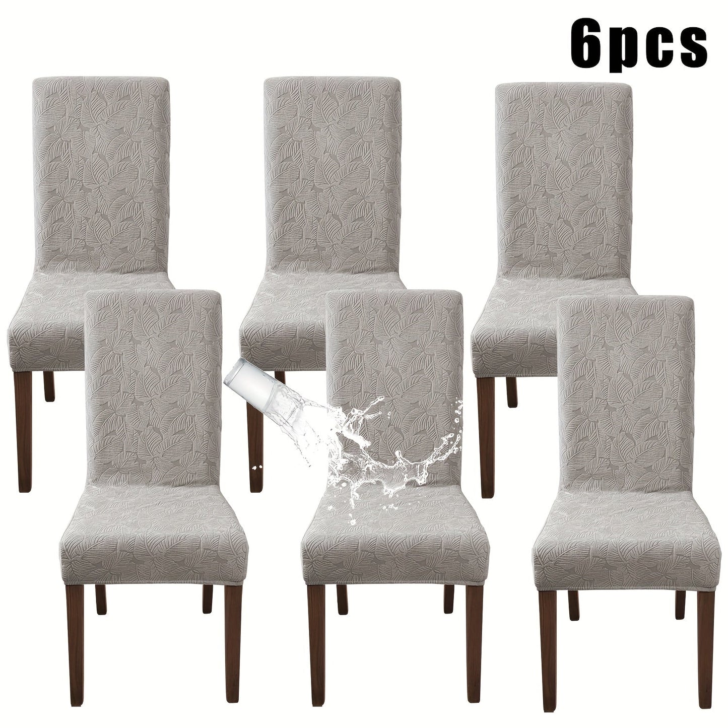 Stretch Dining Chair Covers Set of 4/6 – Plant Print Slipcovers for Dining Room Kitchen Chairs, Elastic Parsons Chair Protector, Home Decor