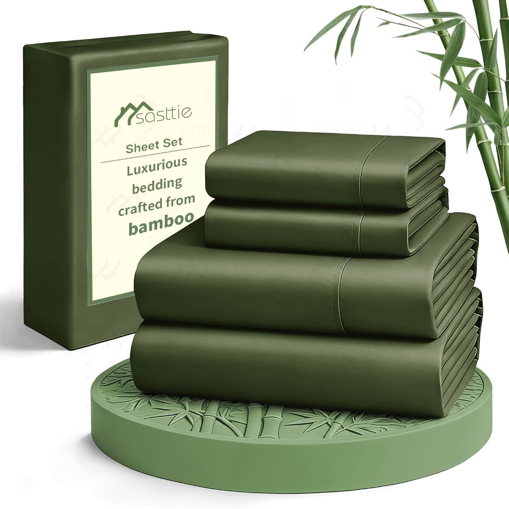 Bed Sheet Set 6-Piece with 17-Inch Pocket, Double-Stitched Edges, Four Bed Sizes and Thirteen Colors