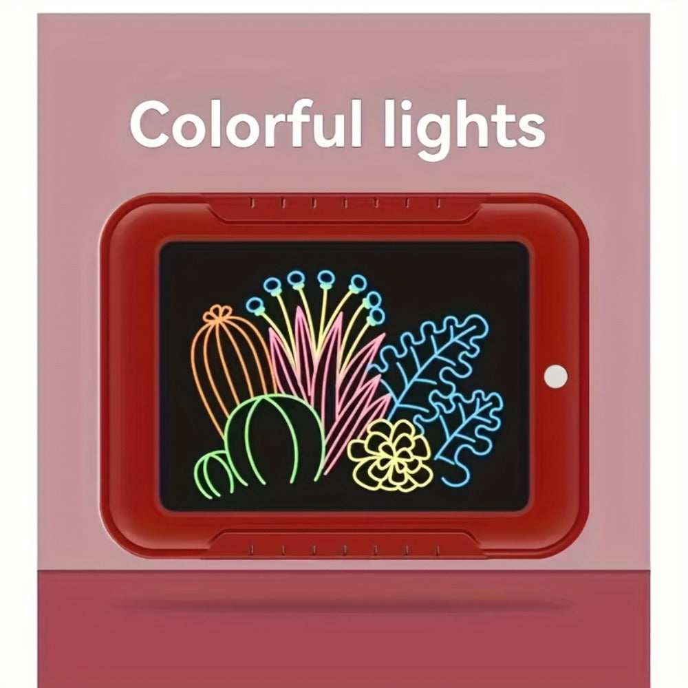 Light Up Drawing Board for Kids LED Doodle Art Set with Colorful Markers & 30 Cards Ages 3-8, Battery-Powered Glow Writing Board