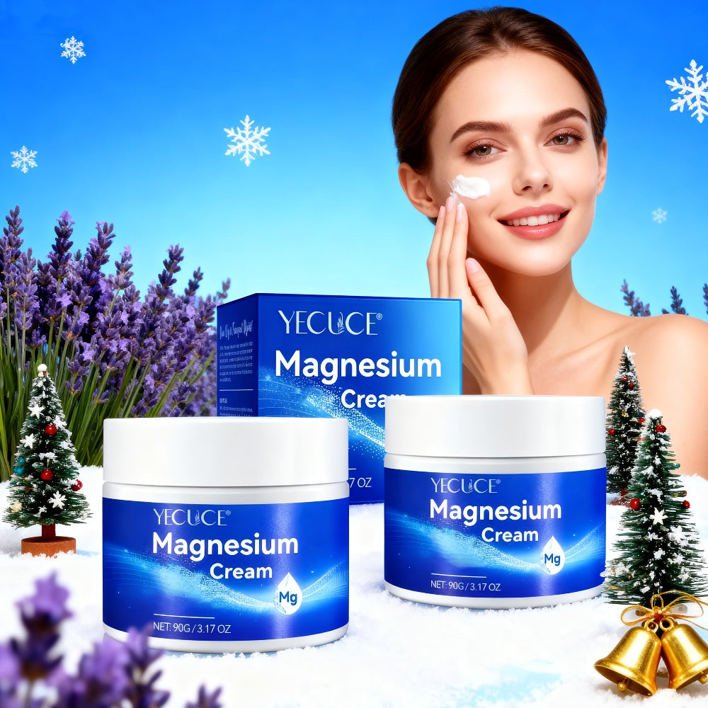 Magnesium Sleeping Cream 2-Pack 180g Each – Pure Magnesium Chloride Overnight Body Moisturizer, Alcohol-Free Dry Skin Relief Cream for Women