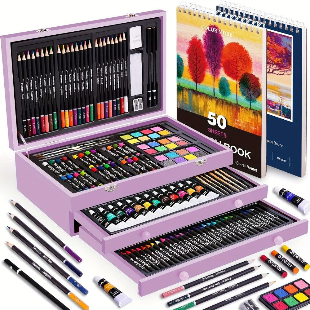 175-Piece Deluxe Art Set in Wooden Case with the Listed Color, Size or Set Options for Everyday Use