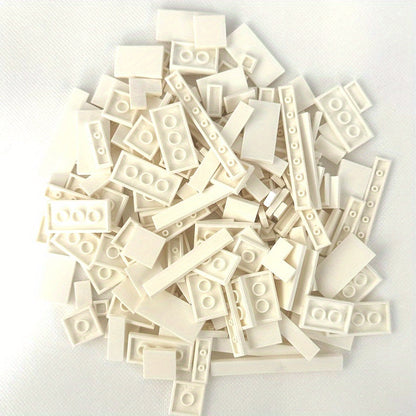 Bulk Flat Tile Building Blocks 150 Pcs – Smooth Thin Plate Bricks 1x1 1x2 1x6 LEGO Compatible MOC Accessories Kids Creative Building DIY
