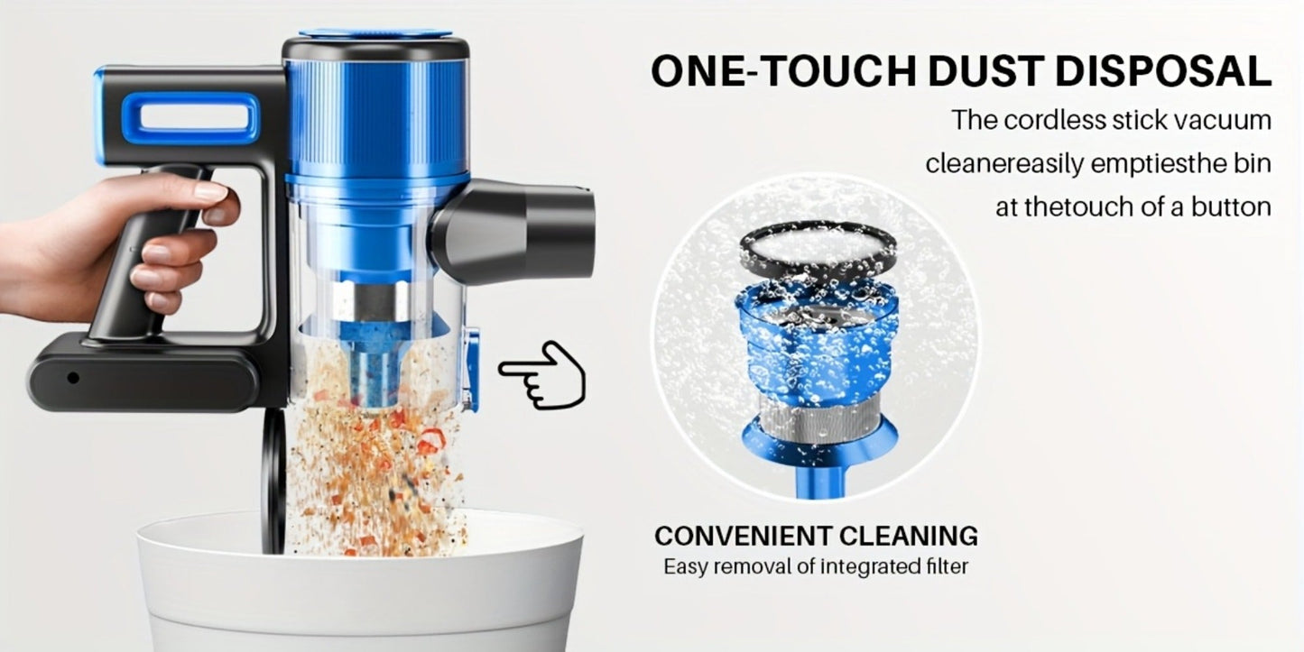 Stick Vacuum Cleaner 70Kpa MAX Suction Cordless & Corded 8-in-1 Handheld Vacuum for Hard Floors, Carpets & Pet Hair