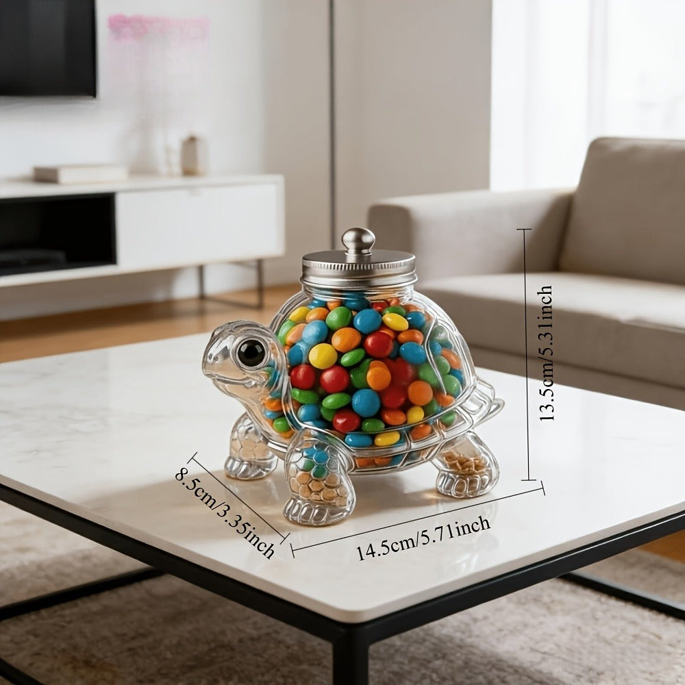 Food Storage Containers Borosilicate Glass Cookie Jar with Lock-Top Lid in Sea Turtle or Owl Designs