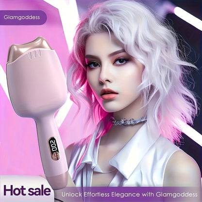 32mm Curling Iron Negative Ion Mini Portable Cat Ears Curler 3-Heat Settings Fast Heating, for Home, Travel and Salon Hair Styling