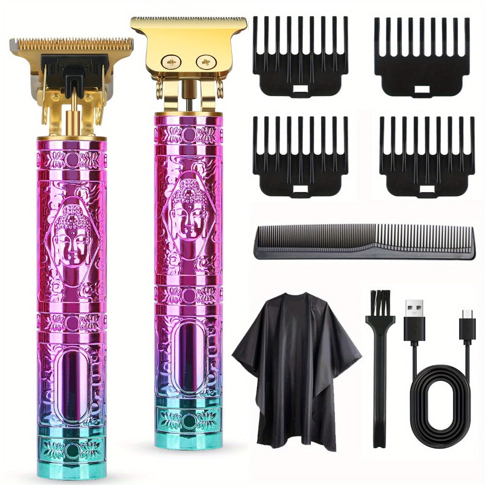 Electric Hair Clipper & Beard Trimmer Set for Men – USB Rechargeable Cordless Haircut Kit with 4 Guide Combs | Professional Home Barber