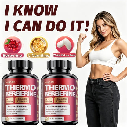 Thermogenic Fat Burner Capsules with Berberine, White Kidney Bean, Safflower Oil & Acetyl-L-Carnitine