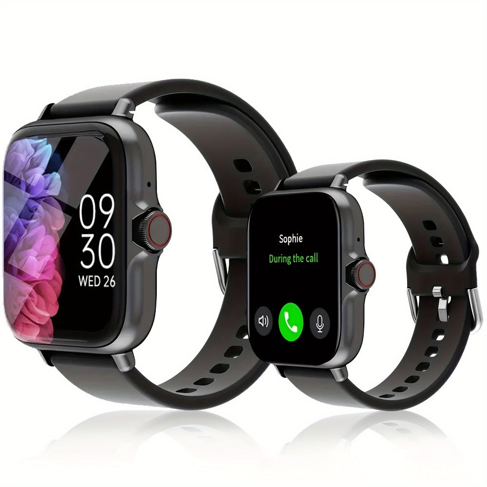 Smartwatch with Bluetooth Calling 1.91" AMOLED HD Touch Screen, Voice Assistant, Music Playback, Built-in Mic & Speaker, Multi-Sport