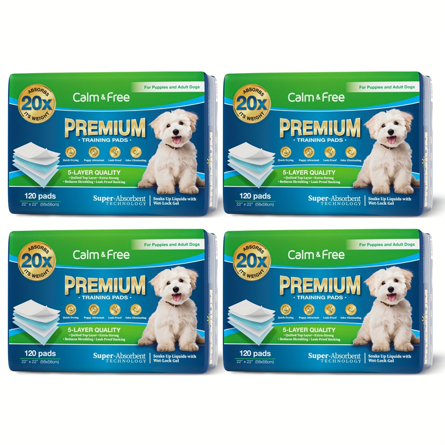 Puppy Pads Extra Large Bulk Pack – Disposable Dog Pee Pads with Upgraded Odor Control, Super Absorbent Leak-Proof Potty Training Pads