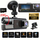 Dashcam with three lenses + 32G
