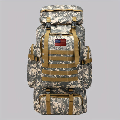 Military Hiking Backpack 80L – Tactical 3-Day Assault Pack Oxford Fabric DIY System for Camping Hunting Travel Unisex