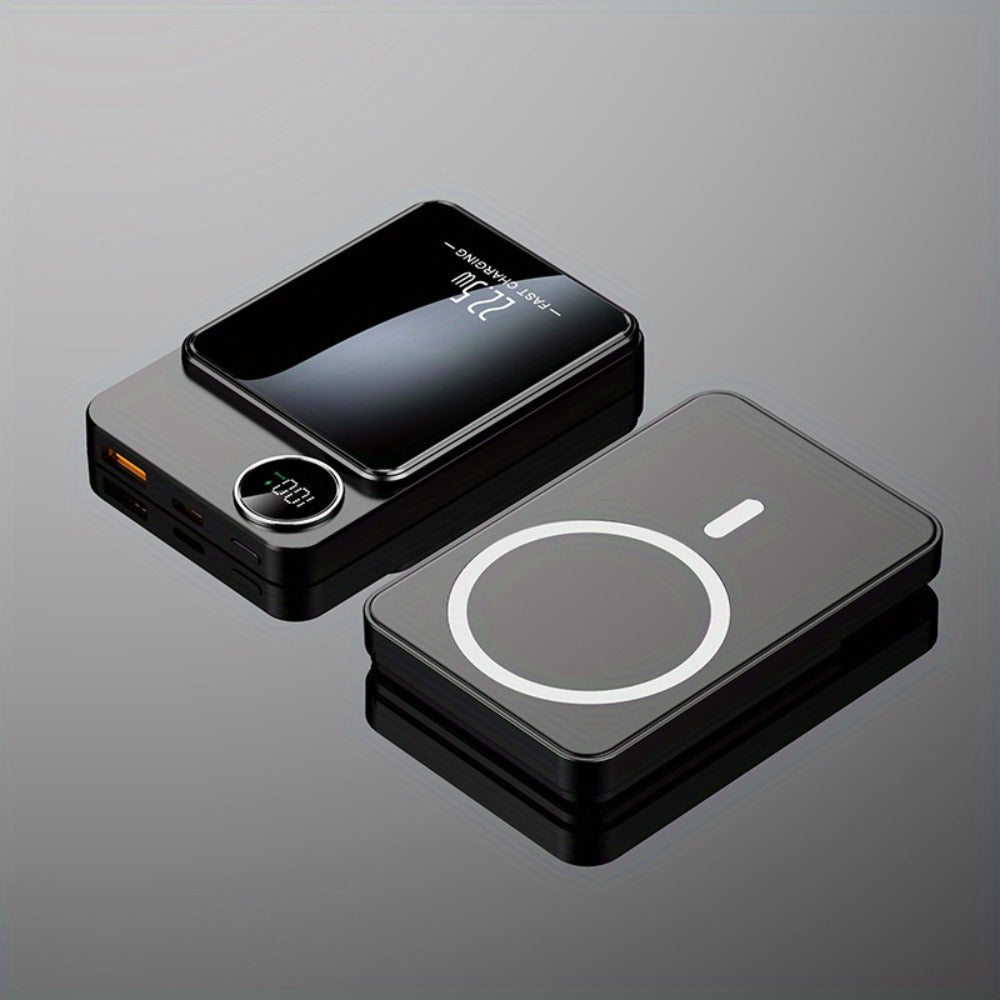 Power Bank Magnetic 5000mAh or 10000mAh with 15W Wireless Charging and LED Indicator in Three Colors