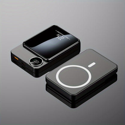 Power Bank Magnetic 5000mAh or 10000mAh with 15W Wireless Charging and LED Indicator in Three Colors