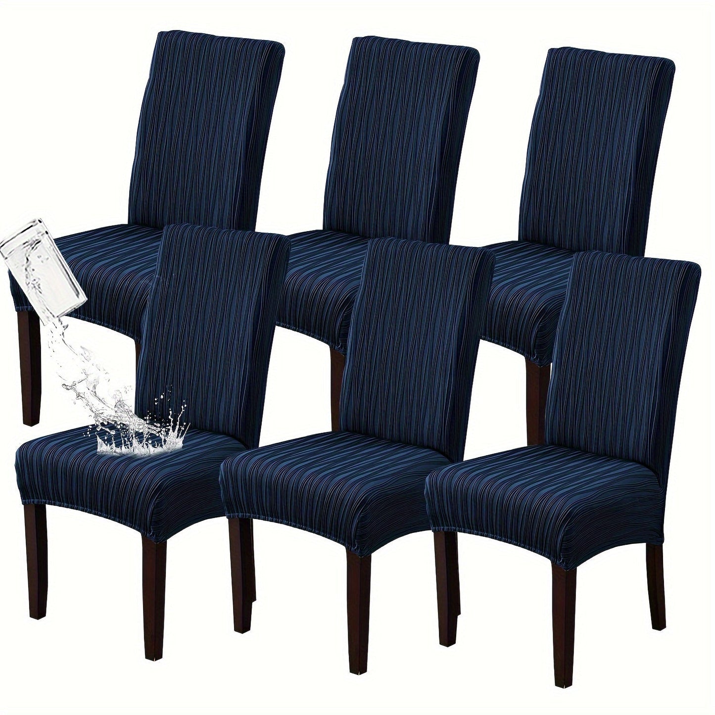 Dining Chair Covers Stretch Slipcovers Set of 4 or 6, Stain Resistant Removable Chair Protector for Home Kitchen Restaurant Wedding