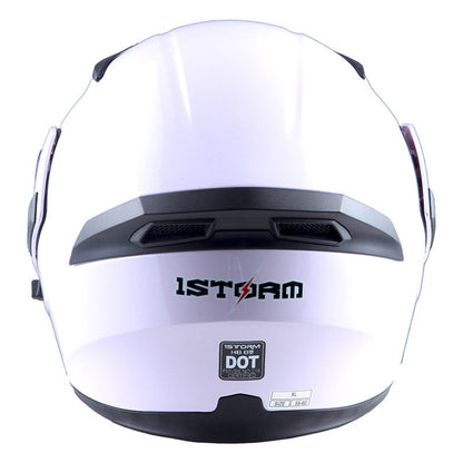 Motorcycle Helmet Modular Flip-Up Full-Face Shell with Dual Visors, S-XL Sizes and Arrow, Storm or Glossy Styles