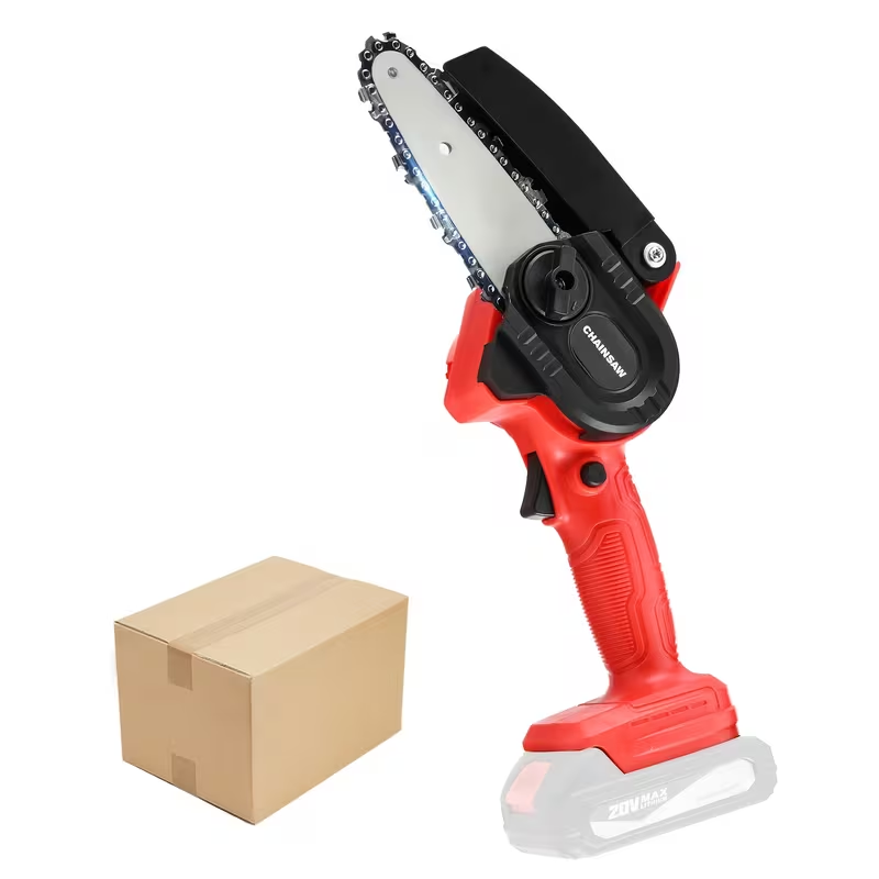Mini Chainsaw Cordless 4 & 6 Inch Electric - Upgraded Portable Battery Chainsaw with Safety Lock