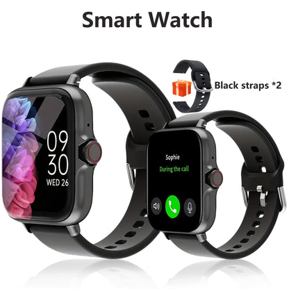 Smartwatch with Bluetooth Calling 1.91" AMOLED HD Touch Screen, Voice Assistant, Music Playback, Built-in Mic & Speaker, Multi-Sport