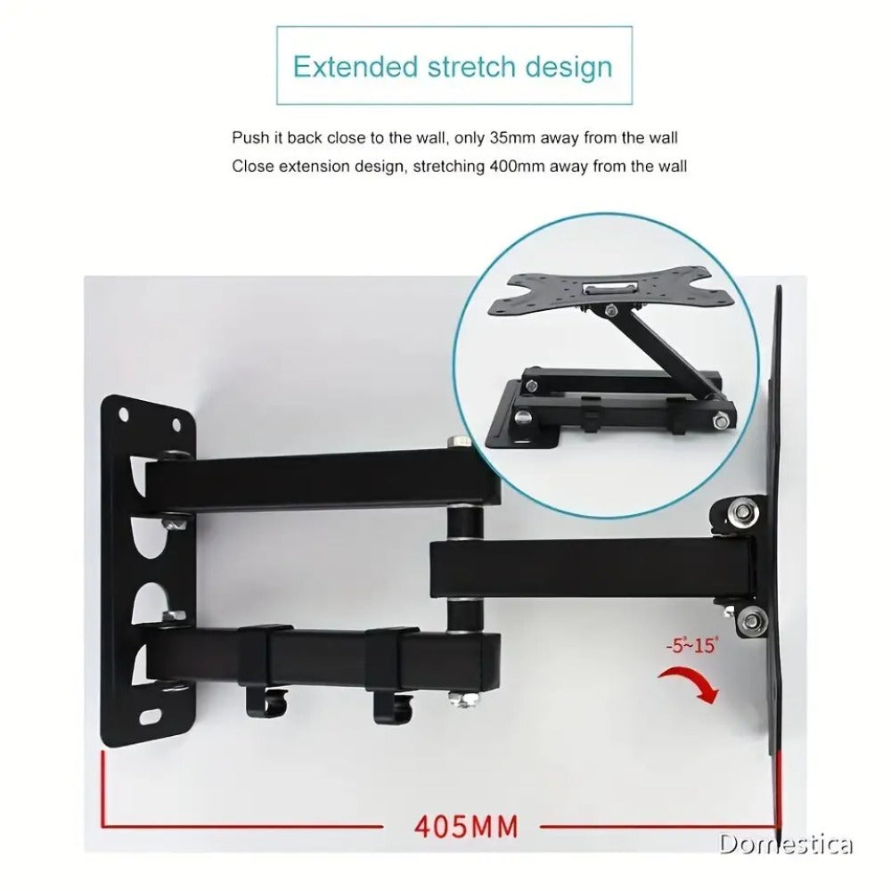 Rotating Tilt TV Wall Mount 22-55 Inch – Full Motion Swivel Bracket, Adjustable Viewing Angles, Durable Iron Construction