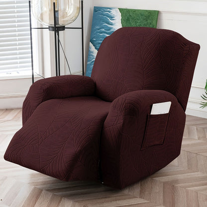 Sofa Cover Big-Leaf Jacquard High-Stretch Recliner Slipcover for 1, 2 or 3 Seats and Console Loveseats